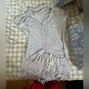 Stars Above Soft Gray Sleepwear pajama Set